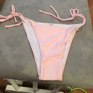 SHEIN NWT sz small baby pink string bikini bottom